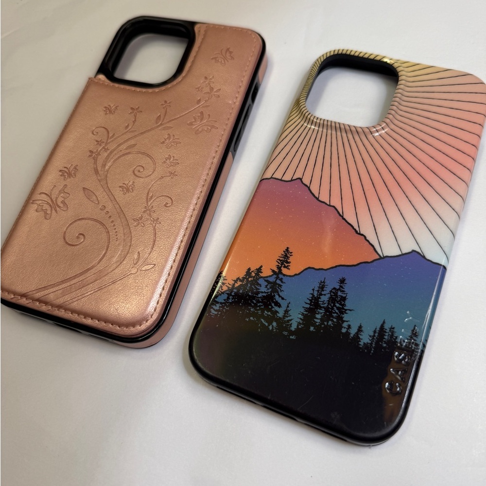 Mountain Sunset and Floral Phone Cases